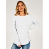 image:imageANRABESS Womens Long Sleeve Waffle Knit Basic Shirts  Soft Comfy Loose Fit Tunic Crew Neck Curved Hem Business Casual Dressy Blouses Trendy Fall Winter OutfitsWhite