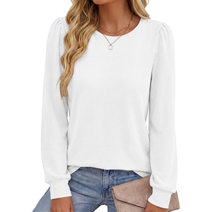 image:imageANRABESS Womens Long Sleeve Waffle Knit Basic Shirts  Soft Comfy Loose Fit Tunic Crew Neck Curved Hem Business Casual Dressy Blouses Trendy Fall Winter OutfitsWhite