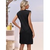 image:imageANRABESS V Neck Sleeveless Dress for Women  Mini Split Sundress Business Casual Beach Vacation 2026 Summer Outfits with PocketsBlack