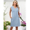 image:imageANRABESS V Neck Sleeveless Dress for Women  Mini Split Sundress Business Casual Beach Vacation 2026 Summer Outfits with PocketsLight Blue