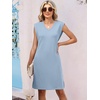 image:imageANRABESS V Neck Sleeveless Dress for Women  Mini Split Sundress Business Casual Beach Vacation 2026 Summer Outfits with PocketsLight Blue