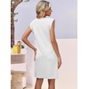 image:imageANRABESS V Neck Sleeveless Dress for Women  Mini Split Sundress Business Casual Beach Vacation 2026 Summer Outfits with PocketsWhite
