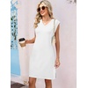 image:imageANRABESS V Neck Sleeveless Dress for Women  Mini Split Sundress Business Casual Beach Vacation 2026 Summer Outfits with PocketsWhite