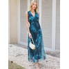 image:imageANRABESS Womens Floral Tulle Wedding Guest Maxi Dress  V Neck SleevelessALine Elastic WaistCasual Flowy Formal BohoBridal Shower Garden Party Beach VacationSummer FallFloral Blue