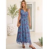 image:imageANRABESS Womens Floral Tulle Wedding Guest Maxi Dress  V Neck SleevelessALine Elastic WaistCasual Flowy Formal BohoBridal Shower Garden Party Beach VacationSummer FallMulticolored Rose Blue