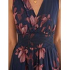 image:imageANRABESS Womens Floral Tulle Wedding Guest Maxi Dress  V Neck SleevelessALine Elastic WaistCasual Flowy Formal BohoBridal Shower Garden Party Beach VacationSummer FallBrown Beige Floral Dark Blue