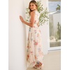 image:imageANRABESS Womens Floral Tulle Wedding Guest Maxi Dress  V Neck SleevelessALine Elastic WaistCasual Flowy Formal BohoBridal Shower Garden Party Beach VacationSummer FallMulticolored Rose Apricot