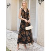 image:imageANRABESS Womens Floral Tulle Wedding Guest Maxi Dress  V Neck SleevelessALine Elastic WaistCasual Flowy Formal BohoBridal Shower Garden Party Beach VacationSummer FallFloral Black Yellow