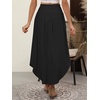 image:imageANRABESS Womens Maxi Skirts Summer Boho Floral High Waisted Flowy Swing Pleated Beach Long Skirt with PocketsBlack