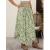 image:imageANRABESS Womens Maxi Skirts Summer Boho Floral High Waisted Flowy Swing Pleated Beach Long Skirt with PocketsFloral Green