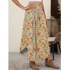 image:imageANRABESS Womens Maxi Skirts Summer Boho Floral High Waisted Flowy Swing Pleated Beach Long Skirt with PocketsFloral Orange Red