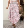 image:imageANRABESS Womens Maxi Skirts Summer Boho Floral High Waisted Flowy Swing Pleated Beach Long Skirt with PocketsFloral Pink