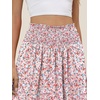 image:imageANRABESS Womens Maxi Skirts Summer Boho Floral High Waisted Flowy Swing Pleated Beach Long Skirt with PocketsFloral Pink