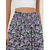 image:imageANRABESS Womens Maxi Skirts Summer Boho Floral High Waisted Flowy Swing Pleated Beach Long Skirt with PocketsFloral Purple Black