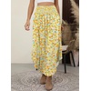 image:imageANRABESS Womens Maxi Skirts Summer Boho Floral High Waisted Flowy Swing Pleated Beach Long Skirt with PocketsFloral Red Yellow