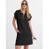 image:imageANRABESS Womens Summer Casual Half Zip Cap Sleeve Trendy WrinkleFree Tshirt Dress 2026 Spring Beach Vacation Short DressesBlack