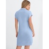 image:imageANRABESS Womens Summer Casual Half Zip Cap Sleeve Trendy WrinkleFree Tshirt Dress 2026 Spring Beach Vacation Short DressesLight Blue
