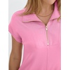 image:imageANRABESS Womens Summer Casual Half Zip Cap Sleeve Trendy WrinkleFree Tshirt Dress 2026 Spring Beach Vacation Short DressesPink