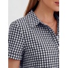 image:imageANRABESS Womens Summer Shirt Dresses  Lightweight Breathable Short Sleeve Button Polo Collar Tshirt Dress Daily Beach Work Outfits Spring Fall ClothesNavy Blue White Plaid