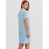 image:imageANRABESS Womens Summer Shirt Dresses  Lightweight Breathable Short Sleeve Button Polo Collar Tshirt Dress Daily Beach Work Outfits Spring Fall ClothesSky Blue White Stripe