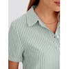 image:imageANRABESS Womens Summer Shirt Dresses  Lightweight Breathable Short Sleeve Button Polo Collar Tshirt Dress Daily Beach Work Outfits Spring Fall ClothesGreen White Stripe