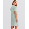 image:imageANRABESS Womens Summer Shirt Dresses  Lightweight Breathable Short Sleeve Button Polo Collar Tshirt Dress Daily Beach Work Outfits Spring Fall ClothesGreen White Stripe