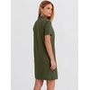 image:imageANRABESS Womens Summer Shirt Dresses  Lightweight Breathable Short Sleeve Button Polo Collar Tshirt Dress Daily Beach Work Outfits Spring Fall ClothesArmy Green