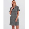 image:imageANRABESS Womens Summer Shirt Dresses  Lightweight Breathable Short Sleeve Button Polo Collar Tshirt Dress Daily Beach Work Outfits Spring Fall ClothesBlack White Plaid