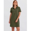 image:imageANRABESS Womens Summer Shirt Dresses  Lightweight Breathable Short Sleeve Button Polo Collar Tshirt Dress Daily Beach Work Outfits Spring Fall ClothesArmy Green