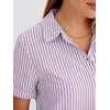 image:imageANRABESS Womens Summer Shirt Dresses  Lightweight Breathable Short Sleeve Button Polo Collar Tshirt Dress Daily Beach Work Outfits Spring Fall ClothesPurple White Stripe