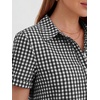 image:imageANRABESS Womens Summer Shirt Dresses  Lightweight Breathable Short Sleeve Button Polo Collar Tshirt Dress Daily Beach Work Outfits Spring Fall ClothesBlack White Plaid