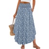 image:imageANRABESS Womens Maxi Skirts Summer Boho Floral High Waisted Flowy Swing Pleated Beach Long Skirt with PocketsFloral Blue