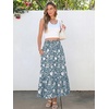 image:imageANRABESS Women Boho Floral Maxi Skirts High Waisted Tiered Skirt Flowy Beach Skirts with Pockets for Vacation amp Summer WearFloral Blue