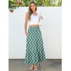 image:imageANRABESS Women Boho Floral Maxi Skirts High Waisted Tiered Skirt Flowy Beach Skirts with Pockets for Vacation amp Summer WearGreen