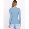image:imageANRABESS Women Long Sleeve Polo Shirts V Neck Slim Rib Knit Collared Dressy Business Casual Top 2026 Basic Tee Fall OutfitsLight Blue