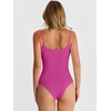 image:imageANRABESS Womens Bodysuits Square Neck Backless Spaghetti Straps Ultra Soft Double Lined Layering Top for Daily Work TravelHot Pink