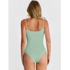 image:imageANRABESS Womens Bodysuits Square Neck Backless Spaghetti Straps Ultra Soft Double Lined Layering Top for Daily Work TravelLight Green