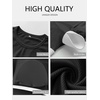 image:imageANRABESS Womens Long Sleeve Shirts Top Built in Bra  Crew NeckSoft Stretchy Breathable RibbedSlim FitBasic TeeCasual Going OutWork Travel AllDay WearSpring Fall LayerBlack