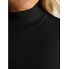 image:imageANRABESS Womens Mock Neck Long Sleeve Bodysuit Top  Soft Stretch Ribbed Slim FitBasic Tee ShirtsBusiness Casual OutfitsGoing Out Everyday WearFall Winter Layer ClothingBlack