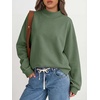 image:imageANRABESS Womens Oversized Mock Neck Sweatshirts  Pullover Side Slit Long Sleeve Tops Loose Fit Comfy Warm Soft Casual Work Daily Outfit Fall Winter Essential ClothesGreen