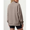 image:imageANRABESS Womens Oversized Mock Neck Sweatshirts  Pullover Side Slit Long Sleeve Tops Loose Fit Comfy Warm Soft Casual Work Daily Outfit Fall Winter Essential ClothesMocha