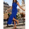 image:imageANRABESS Womens Summer Maxi Dress Tank Long Dresses  Soft Comfy WrinkleFree Fabric Tie Waist Split Casual Travel Outfits Dressy Elegant Trendy Fall LayerRoyal Blue