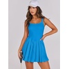 image:imageANRABESS Womens Tennis Athletic Pleated Summer Mini Dress 2026 Golf Workout Build in Shorts Casual Romper Short SundressBlue