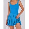 image:imageANRABESS Womens Tennis Athletic Pleated Summer Mini Dress 2026 Golf Workout Build in Shorts Casual Romper Short SundressBlue
