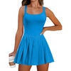 image:imageANRABESS Womens Tennis Athletic Pleated Summer Mini Dress 2026 Golf Workout Build in Shorts Casual Romper Short SundressBlue