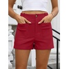 image:imageANRABESS Dressy Shorts for Women with Flat Pockets  WrinkleFree Stretchy Comfort Shorts Business Casual Office Work 2026 Summer Cute ClothesRed