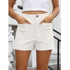 image:imageANRABESS Dressy Shorts for Women with Flat Pockets  WrinkleFree Stretchy Comfort Shorts Business Casual Office Work 2026 Summer Cute ClothesWhite