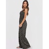 image:imageANRABESS Jumpsuits for Women Casual Smocked Sleeveless Wide Leg Comfy Rompers With Pockets Summer Vacation amp Dressy WearBlack Floral