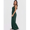 image:imageANRABESS Jumpsuits for Women Casual Smocked Sleeveless Wide Leg Comfy Rompers With Pockets Summer Vacation amp Dressy WearDeep Green
