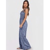 image:imageANRABESS Jumpsuits for Women Casual Smocked Sleeveless Wide Leg Comfy Rompers With Pockets Summer Vacation amp Dressy WearNavy Floral